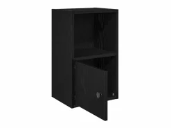 New Clicnbuy Estantería de madera de ingeniería roble 31x24x52 cm Negro