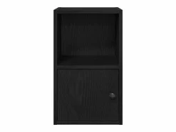 New Clicnbuy Estantería de madera de ingeniería roble 31x24x52 cm Negro