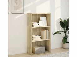 New Estantería de madera de ingeniería roble Sonoma 60x30x114 cm Librería