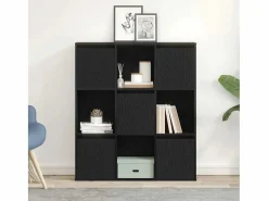 Discount Clicnbuy Estantería de madera de ingeniería roble 89x24x101,5 cm Negro