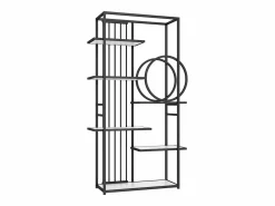 Hauss Spole Estantería de metal y madera MDF - 6 estantes - Blanco y