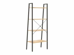 Discount Clicnbuy Estantería de pie 4 baldas marrón claro y negro 56x35x140 cm Marru00f3n