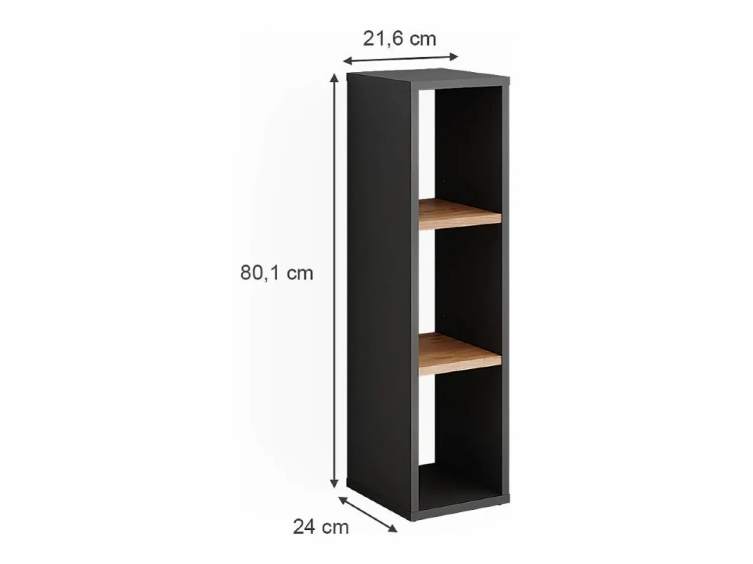 Discount Vicco Estantería de pie antracita/roble dorado 21.6x24x80.1 orlando Gris antracita