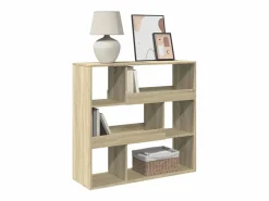 New Clicnbuy Estantería divisor de espacios roble Sonoma 100x33x94,5 cm Marru00f3n