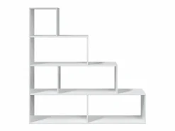 Loungitude Estantería escalonada 6 compartimentos - A145 cm - Klum Blanco