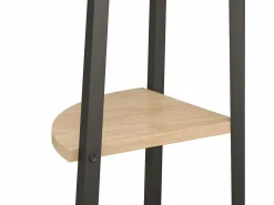 Outlet Clicnbuy Estantería esquina 4 niveles marrón claro negro 45,5x31,5x150cm Marru00f3n