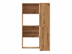 vidaxl Estantería esquina 4 niveles madera roble artisan 85x85x140 cm