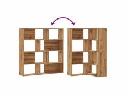 vidaxl Estantería esquina 4 niveles madera roble artisan 85x85x140 cm