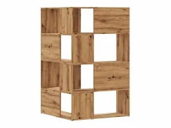vidaxl Estantería esquina 4 niveles madera roble artisan 85x85x140 cm