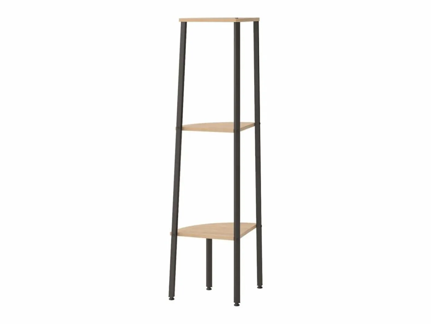 Best Clicnbuy Estantería esquina 3 niveles marrón claro negro 45,5x31,5x120cm Marru00f3n