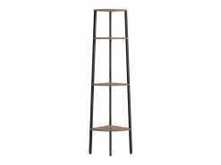 New Clicnbuy Estantería esquina 4 pisos marrón oscuro negro 45,5x31,5x150cm Marru00f3n