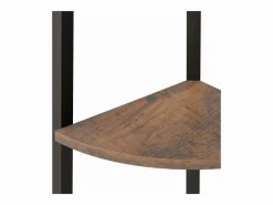 New Clicnbuy Estantería esquina 4 pisos marrón oscuro negro 45,5x31,5x150cm Marru00f3n