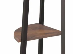 Outlet Estantería esquina 3 pisos marrón oscuro negro 45,5x31,5x120 cm Estantería