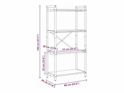 Online Estantería sonoma 60 x 30 x 118 cm Madera contrachapada Librería
