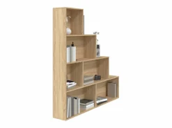 vidaxl Estantería madera contrachapada color roble Sonoma 155x24x160cm