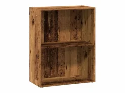 Outlet Clicnbuy Estantería madera de ingeniería color envejecido 60x30x77 cm Marru00f3n