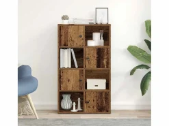 Clicnbuy Estantería madera de ingeniería color envejecido 60x24x101,5 cm