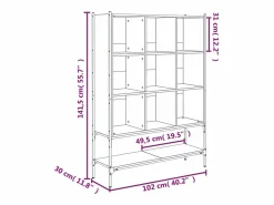 Estantería madera de ingeniería roble Sonoma 102x30x141,5 cm Vitrina