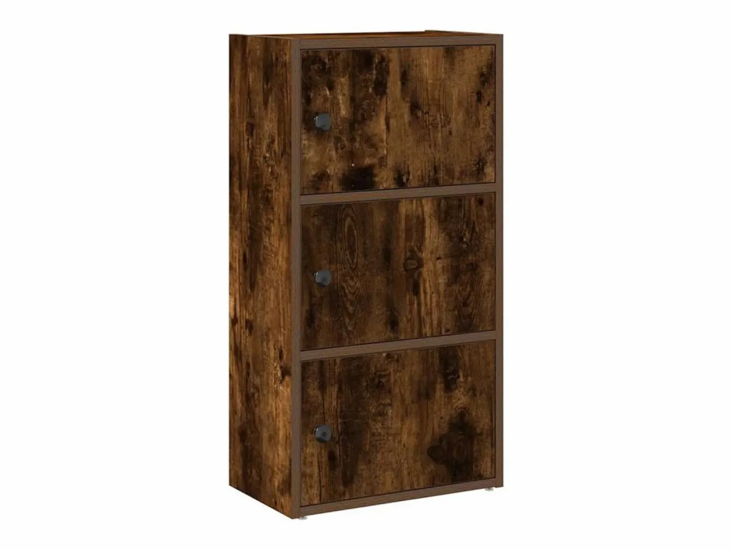 Clearance Estantería madera de ingeniería roble ahumado 40x24x77 cm Librería
