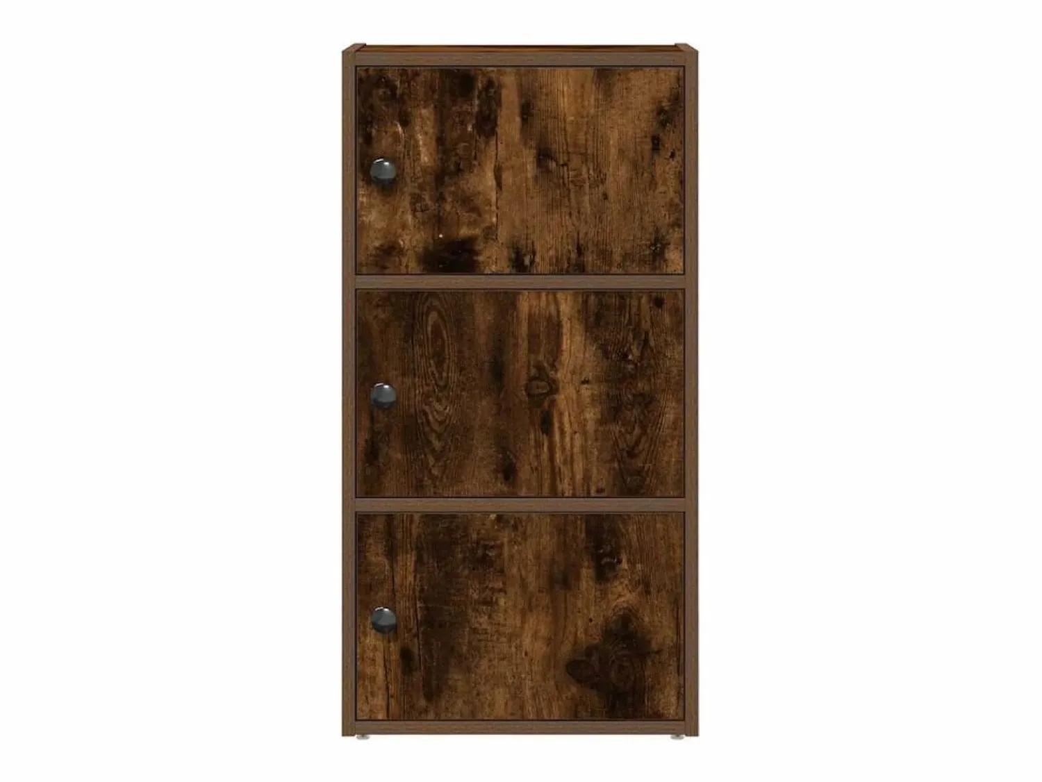 Clearance Estantería madera de ingeniería roble ahumado 40x24x77 cm Librería