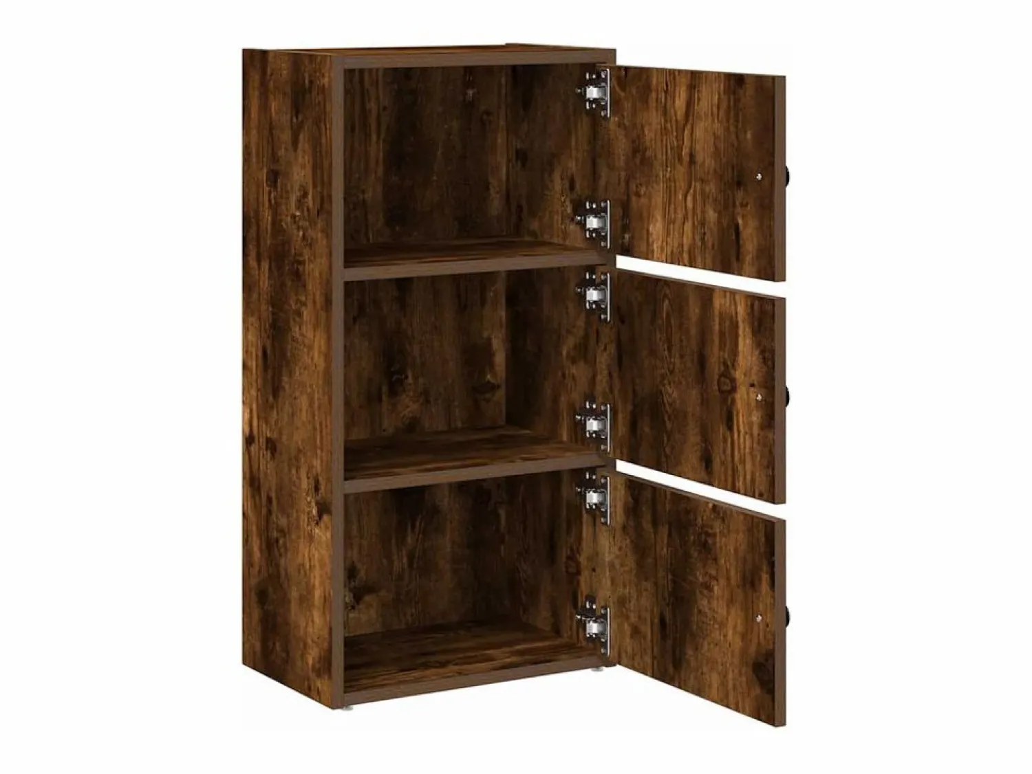 Clearance Estantería madera de ingeniería roble ahumado 40x24x77 cm Librería
