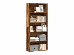 Online Estantería madera ingeniería madera envejecida 80x30x189 cm Librería