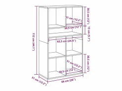 Sale Clicnbuy Estantería madera ingeniería hormigón 66x31x112 cm Gris