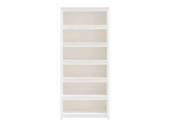 Outlet Estantería madera maciza de pino blanca 80x35x183 cm Librería