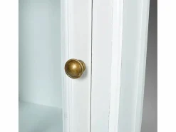 Sale Estantería moderna con 3 estantes de madera blanca Vitrina
