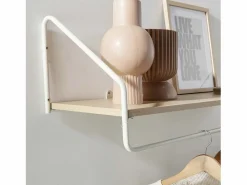 Estantería mural de madera y metal L90 cm NELO