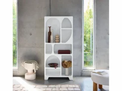 Sweeek Estantería orgánica de efecto madera con 8 compartimentos