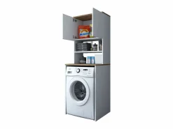 Sale Estantería para lavadora con 2 estantes y 2 puertas H183,6 cm - JUNE Mueble Para Lavadora