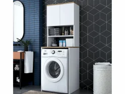 Sale Estantería para lavadora con 2 estantes y 2 puertas H183,6 cm - JUNE Mueble Para Lavadora