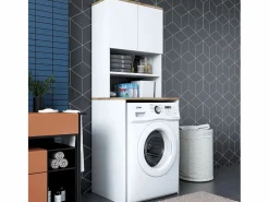 Sale Estantería para lavadora con 2 estantes y 2 puertas H183,6 cm - JUNE Mueble Para Lavadora