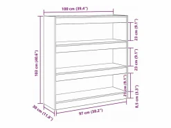 Clearance Estantería para libros Roble artisan 100 x 30 x 103 cm Librería