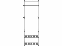 Estantería para ropa 3 alturas aluminio 59x29x192 cm ES929617 Mueble Perchero
