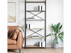 Hot Estantería Roble Sonoma 80 x 30 x 188 cm Madera contrachapada Librería