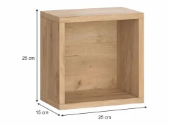 Vicco Estantes de baño roble dorado 25x15x25 senyo
