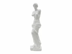 Estatua clásica decorativa de mesa en polirresina blanca h49cm estilo griego Blanco