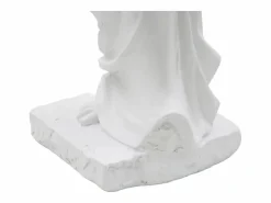 Estatua clásica decorativa de mesa en polirresina blanca h49cm estilo griego Blanco
