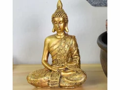 Online Zen Arôme Estatua de Buda de poliresina Sanci Dorado