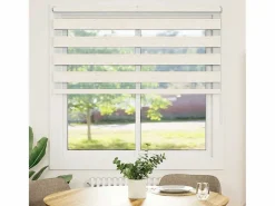 Clicnbuy Estor cebra mármol tejido ancho 140,9 cm poliéster
