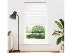 New Clicnbuy Estor cebra 110x230 cm tejido ancho 105,9 cm poliéster Blanco