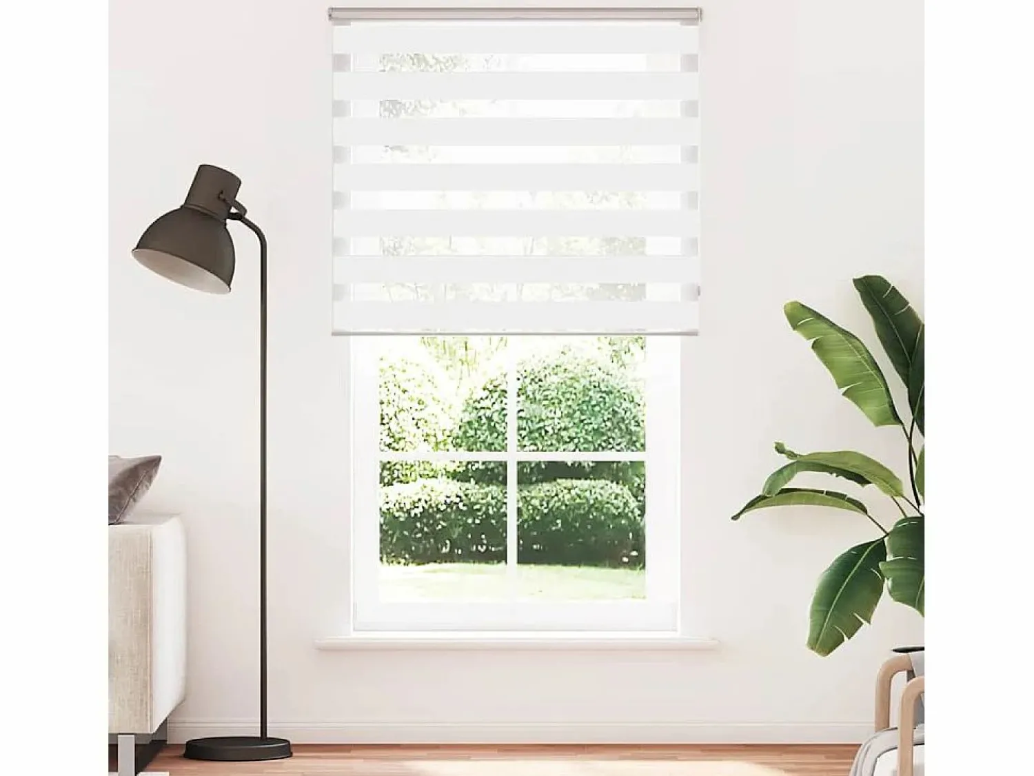 Clicnbuy Estor cebra 130x230 cm tejido ancho 125,9 cm poliéster