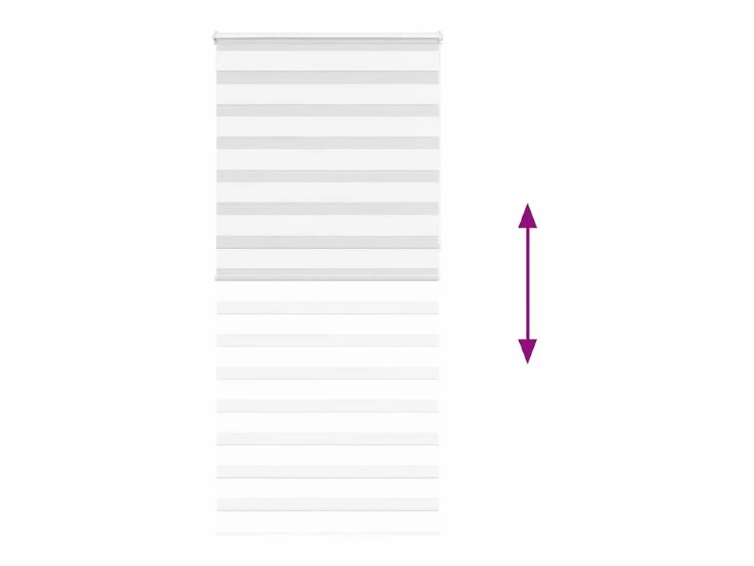Discount Clicnbuy Estor cebra 115x230 cm tejido ancho 110,9 cm poliéster Blanco