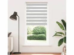 Outlet Clicnbuy Estor cebra claro 100x200cm tejido ancho 95,9cm poliéster Gris