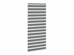 Clicnbuy Estor cebra oscuro tejido ancho 100,9 cm poliéster Gris