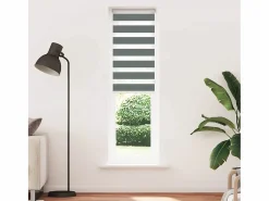 New Clicnbuy Estor cebra oscuro 60x230cm tejido ancho 55,9 cm poliéster Gris