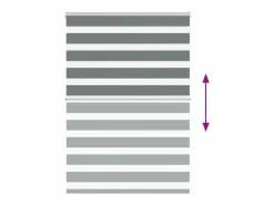 New Clicnbuy Estor cebra oscuro 100x150cm tejido ancho 95,9cm poliéster Gris