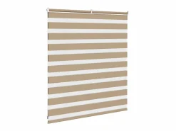 Outlet Estor cebra marrón arena tejido ancho 130,9 cm poliéster Persianas De Interior
